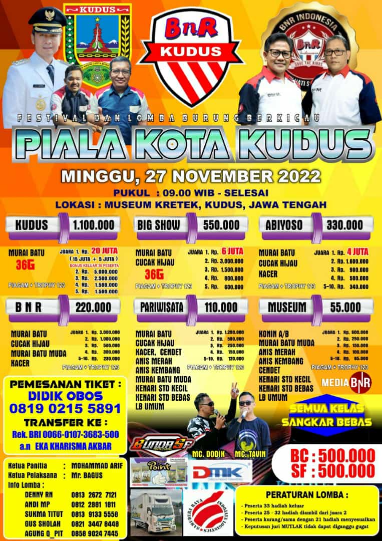 Brosur Piala Kota Kudus (15/11/2022)