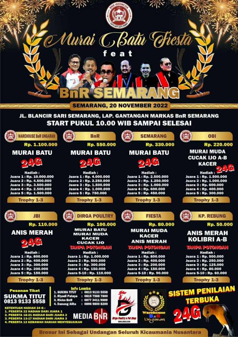 Brosur Murai Batu Fiesta Feat BnR Semarang (15/11/2022)