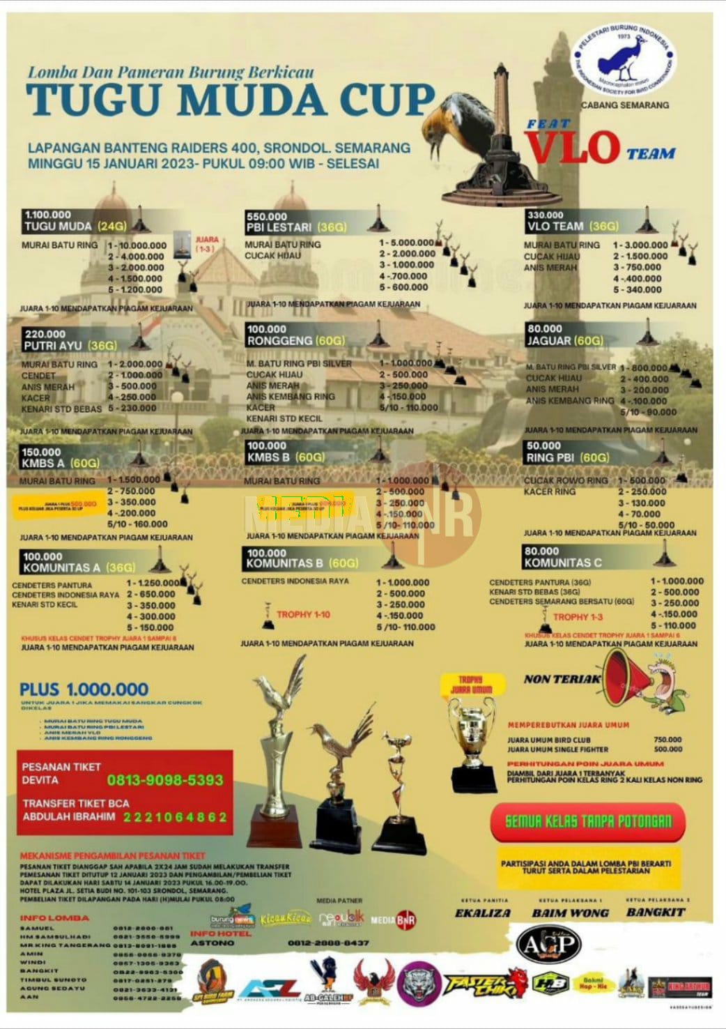 Brosur Tugu Muda Cup 1 Feat VLO Team 15 Januari 2023
