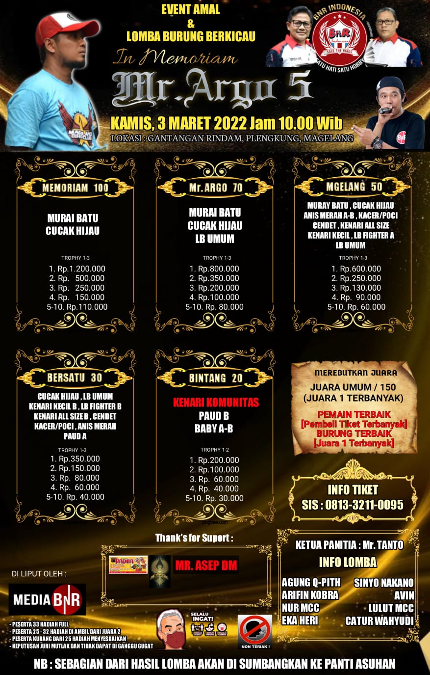 Brosur In Memorial Mr Argo 5 Magelang (25/02/2022)