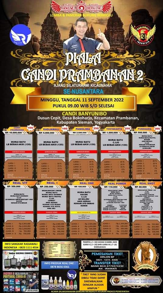 Brosur Piala Candi Prambanan 2 Yogyakarta (07/08/2022)