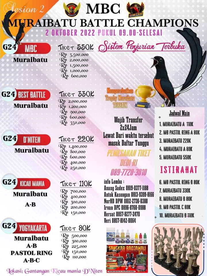 Brosur Murai Batu Battle Champions Yogyakarta(13/09/2022)