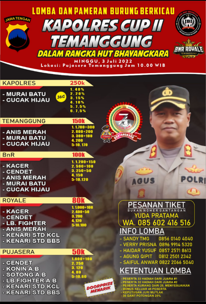 Brosur Kapolres Cup II Temanggung